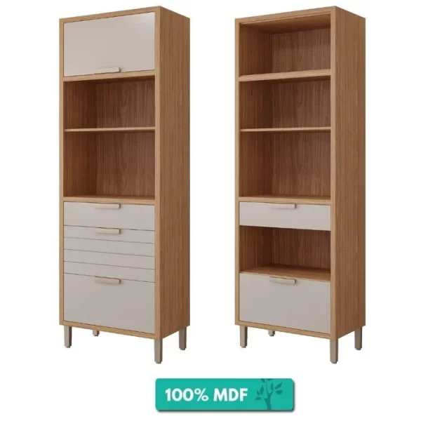 TORRE QUENTE ELOISE 70CM 2 FORNOS 2PT BASCULANTE 2GAV-FREIJO/OFF WHITE