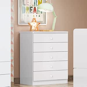 COMODA BALA DE MENTA 5 GAVETAS BRANCO IA710-10