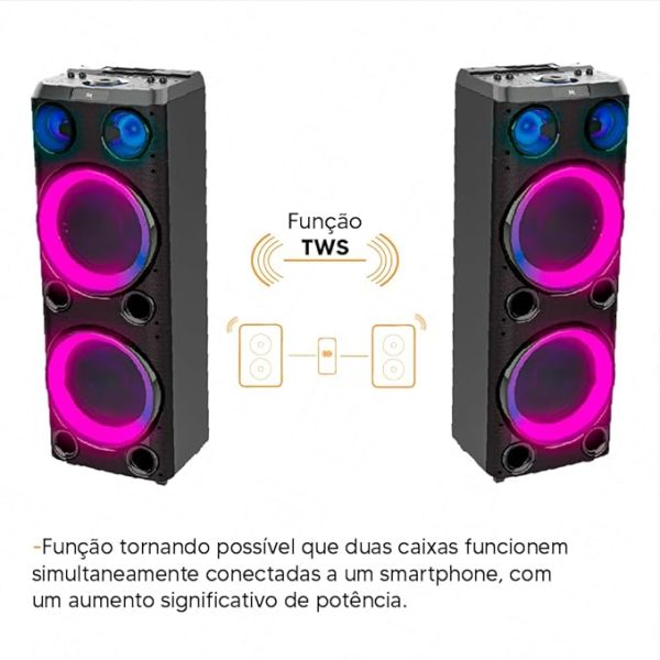 PULSE CAIXA DE SOM TORRE DOUBLE 12 POL. 2300W BT