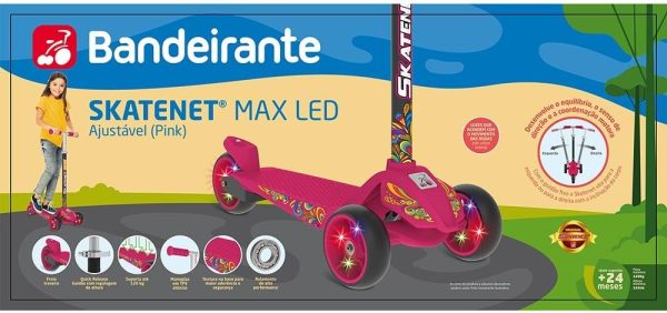PATINETE SKATENET MAX LED AJUSTAVEL PIN