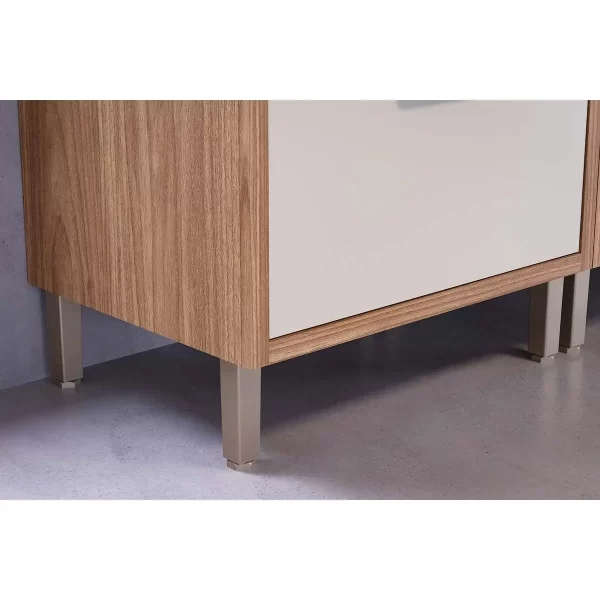 BALCÃO ELOISE 120CM 1PT BASCULANTE 4GAV FREIJO/OFF WHITE