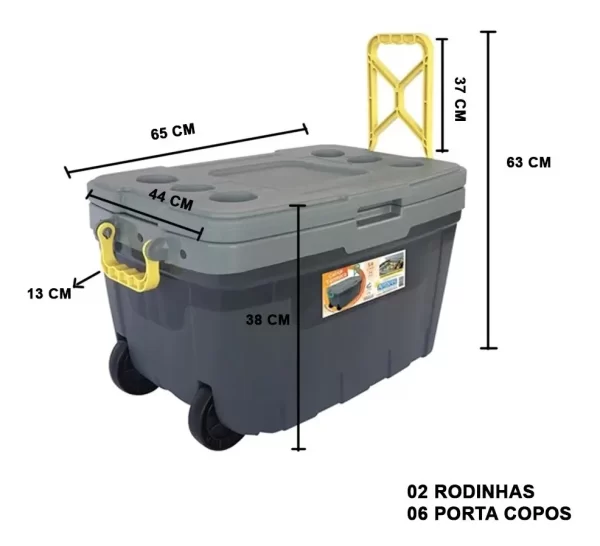 CAIXA TERMICA 54L C/ROD/DIV.ANTARE