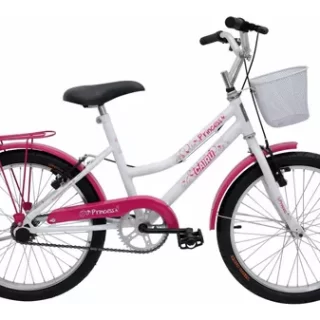 BICICLETA ARO 20 GENOVA BRANCO/PINK CAIRU