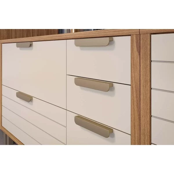 BALCÃO ELOISE 120CM 1PT BASCULANTE 4GAV FREIJO/OFF WHITE