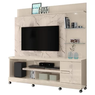 HOME THEATER ALAN CALACATA/OFF WHITE C/ RODIZIOS