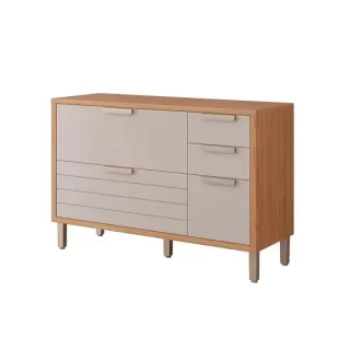BALCAO ELOISE 120CM 1PT BASCULANTE 4GAV FREIJO/OFF WHITE