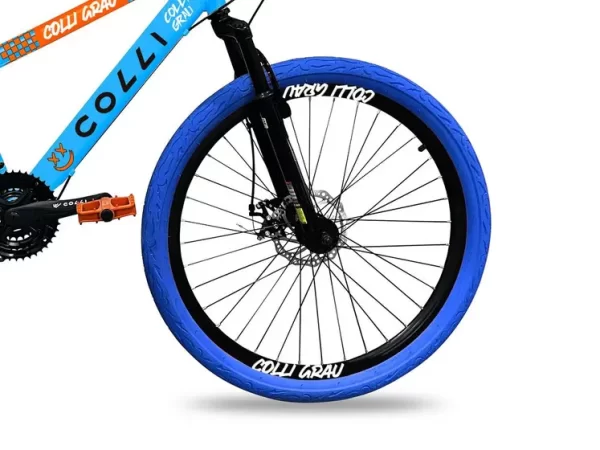 BICICLETA ARO 26 COLLI GRAU 21V AZUL CHAMPANHE
