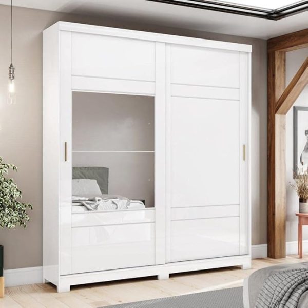 ROUPEIRO 02 PORTAS DESLIZANTE  BRANCO B66-66