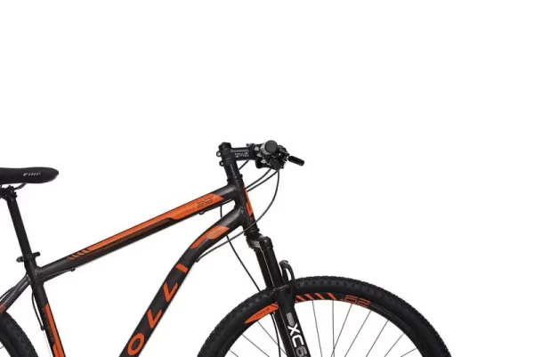 BICICLETA COLLI ATHENA ARO 29 TAMANHO 19  21V PRETO FOSCO/LARANJA NEON D