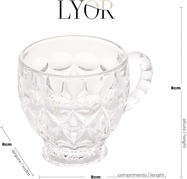 XICARA DE CRISTAL LILE 200ML – LYOR 6 UNID