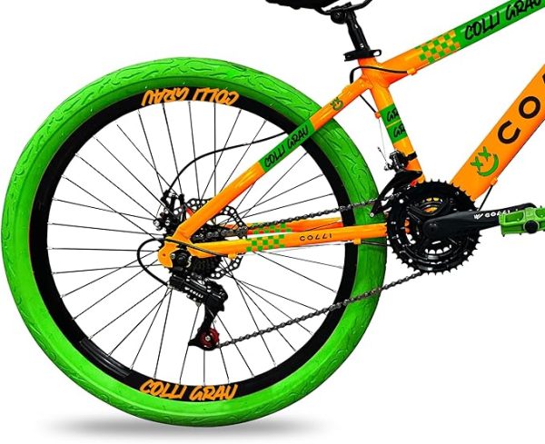 BICICLETA ARO 26 COLLI GRAU 21V LARANJA NEON