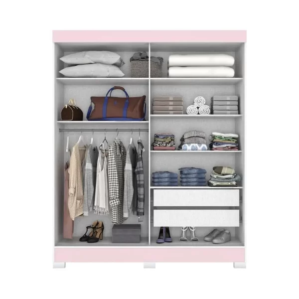 ROUPEIRO 02 PORTAS DESLIZANTE  BRANCO B66-66