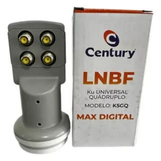 LNBF BANDA KU UNIVERSAL SIMPLES QUADRUPLO MOD K5GQ CENTURY