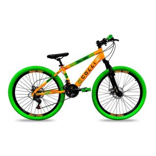 BICICLETA ARO 26 COLLI GRAU 21V LARANJA NEON