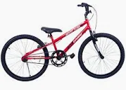 BICICLETA CAIRU FLASH BOY ARO 24 VERMELHO COM MARCHA 21V