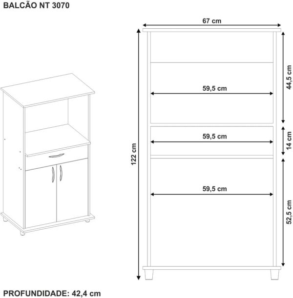 BALCAO COOKTOP NT3070 BRANCO NEW/BRANCO NEW REF 127