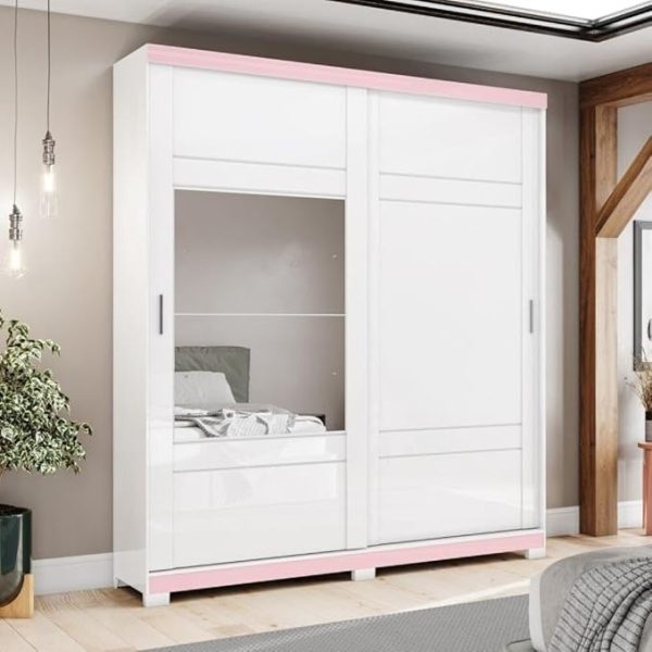 ROUPEIRO VERG 02 PORTAS DESLIZANTEAS BRANCO Henn