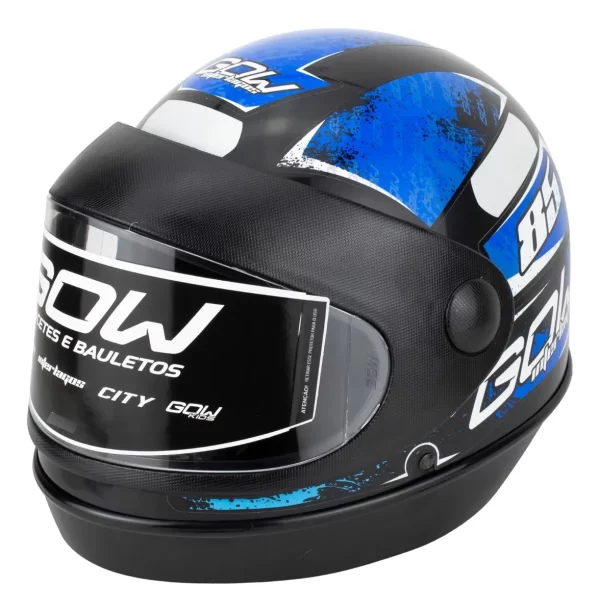 CAPACETE INTERLAGOS 58 PRETO/AZUL