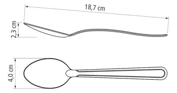 COLHER MESA INOX BUZIOS TRAMONTINA 12 UNID