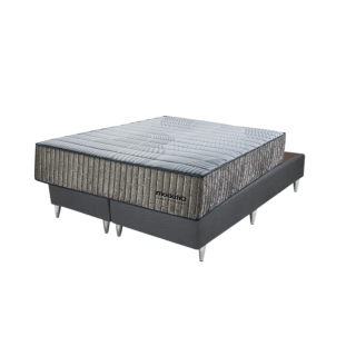 COLCHÃO EXCLUSIVE FOAM158X198X30 E BASE SOMMIER CAMURCA CINZA 158X198X30