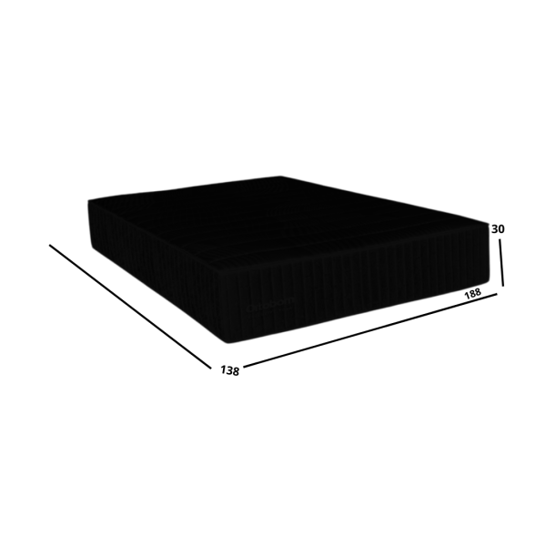 COLCHÃO EXCLUSIVE FOAM138X188X30 E BASE SOMMIER CAMURCA CINZA138X188X30