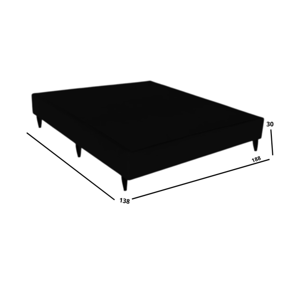 COLCHÃO EXCLUSIVE FOAM138X188X30 E BASE SOMMIER CAMURCA CINZA138X188X30