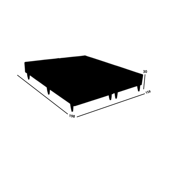 COLCHÃO EXCLUSIVE FOAM158X198X30 E BASE SOMMIER CAMURCA CINZA 158X198X30