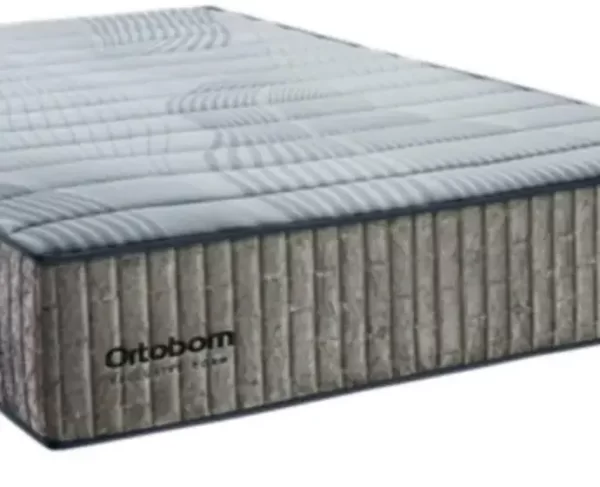 COLCHÃO EXCLUSIVE FOAM138X188X30 E BASE SOMMIER CAMURCA CINZA138X188X30