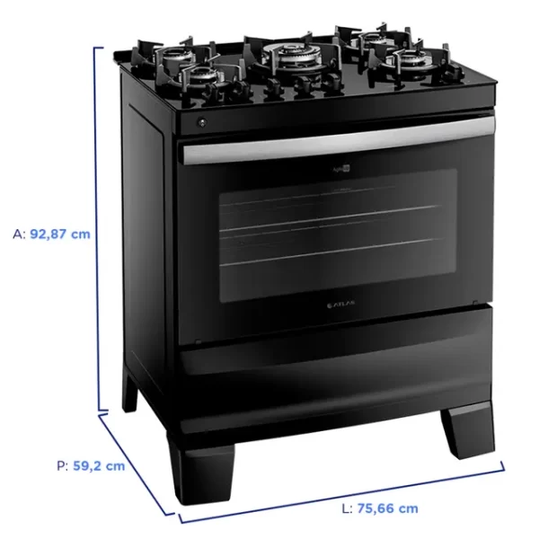 FOGAO GAS 5Q AGILE GLASS PTO