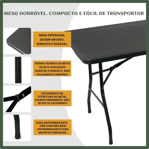 MESA DOBRAVEL CAMPER 180CM PR