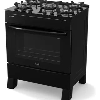 FOGAO A GAS REALCE SMART GLASS 5Q PRETO