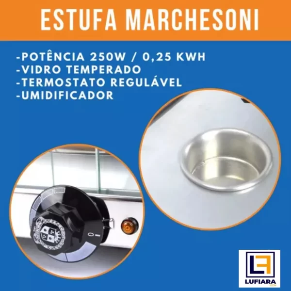 ESTUFA OURO CURVA DUPLA X 8 BANDEJAS X 127V