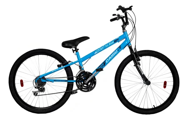 BICICLETA ARO 24 MTB REB 21M FLASH BOY AZUL