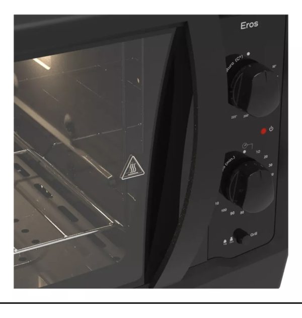 FORNO ELETRICO PRETO EROS 44 L (clear tec) 127 VOLTS