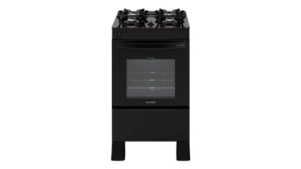 FOGAO A GAS REALCE PREMIUM GLASS 4Q PRETO