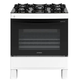 FOGAO A GAS REALCE PREMIUM GLASS 5Q BRANCO