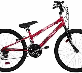 BICICLETA ARO 24 MTB REB 21M FLASH BOY VERMELHO
