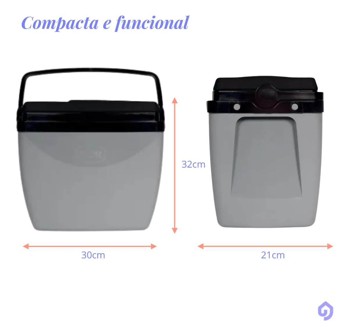 CAIXA TERMICA 18L CINZA C PRETO