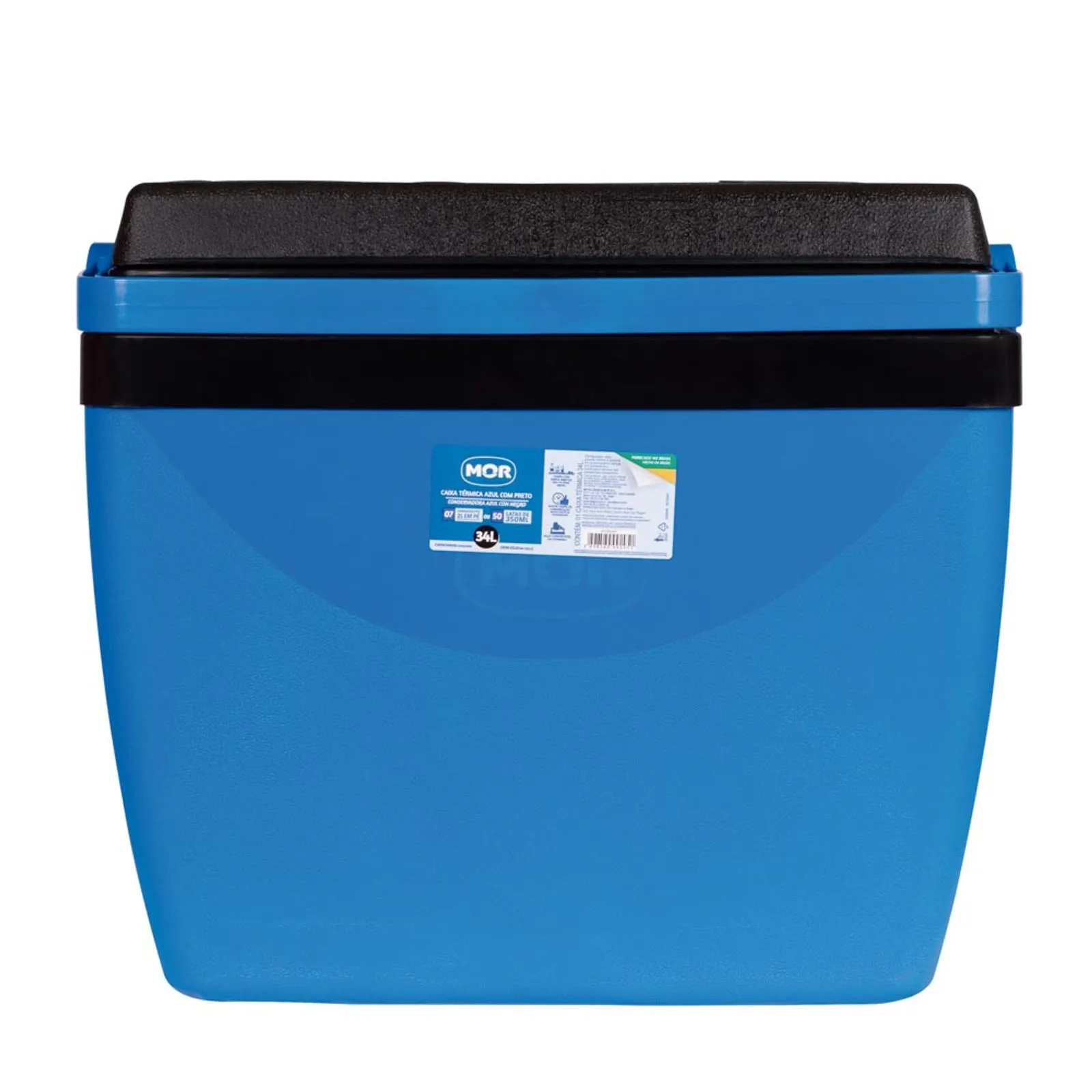 CAIXA TERMICA 34L AZUL C PRETO
