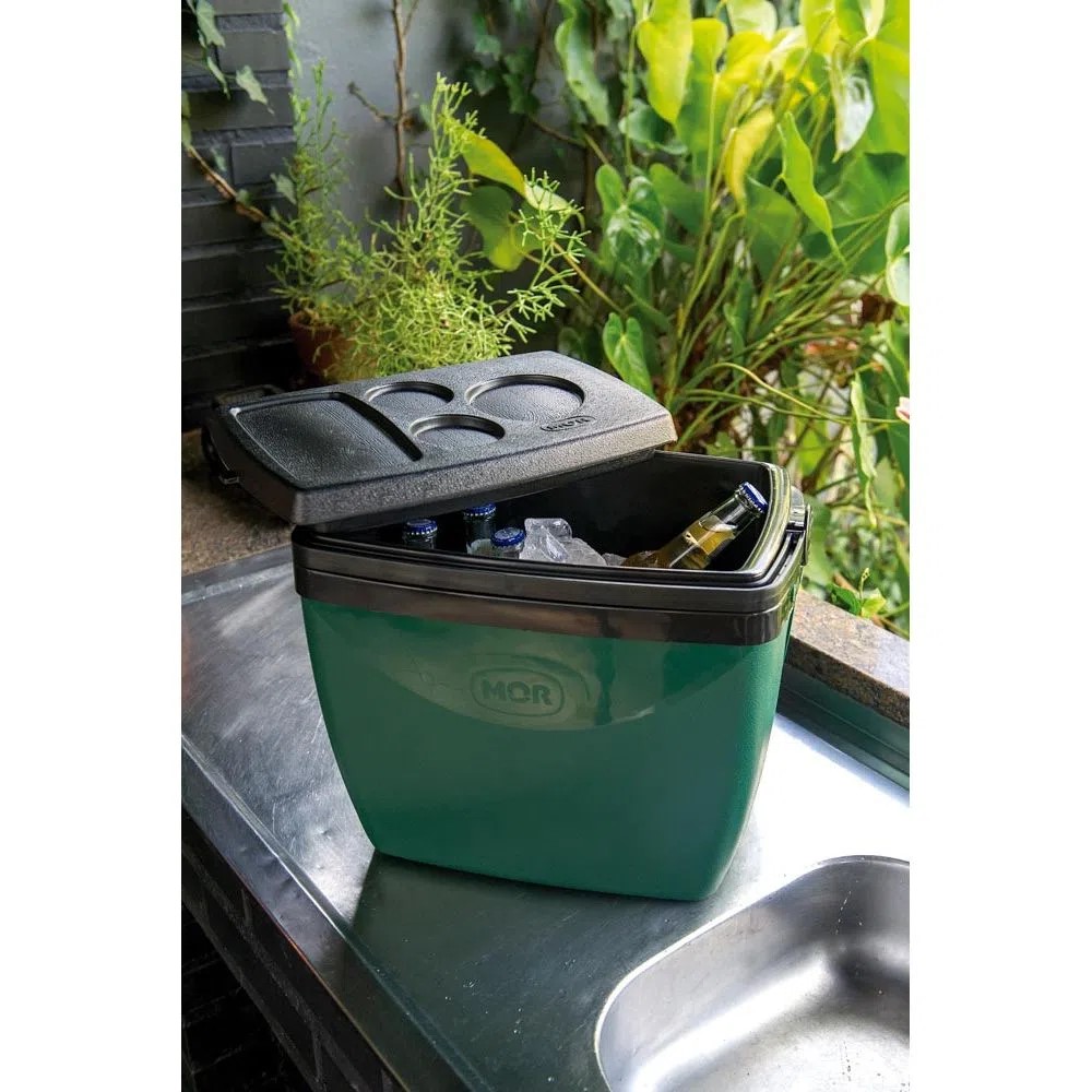 CAIXA TERMICA 18L VERDE C PRETO