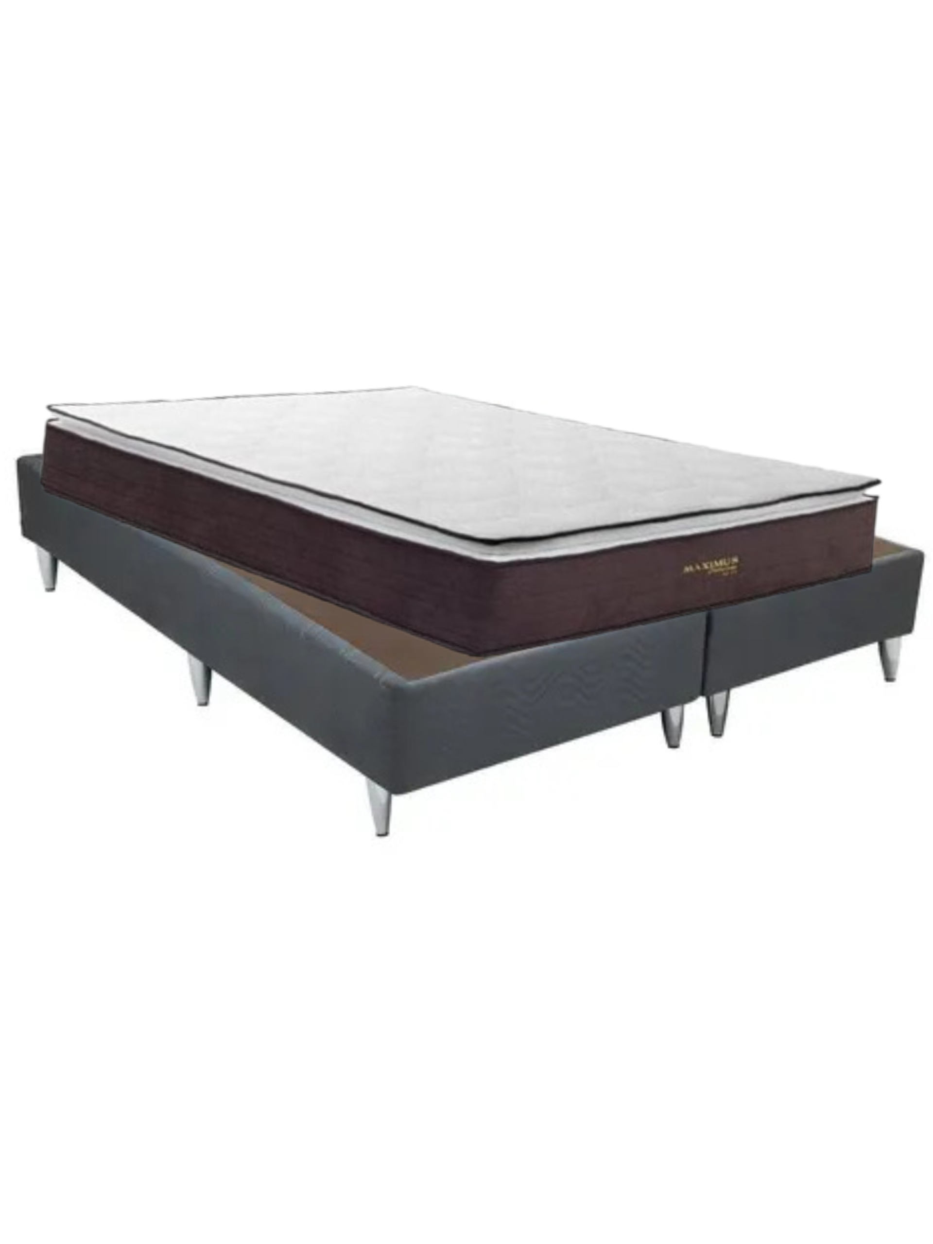 CAMA COLCHAO IMPERIAL MAXIMUS 188X138X20 BASE SOMMIER CAMURCA CINZA03000X2030X1930