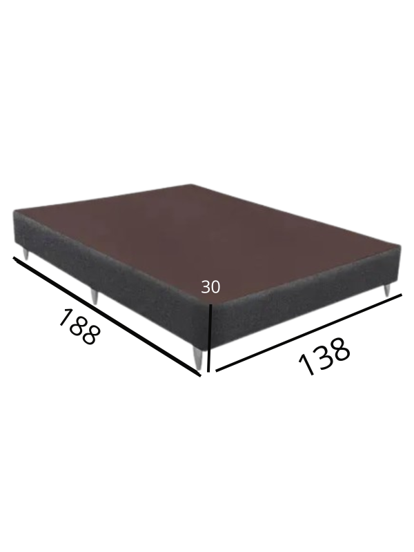 CAMA STAR BLACK03800X1880X1380 BASE SOMMIER LINHO CINZA03000X1880X1380