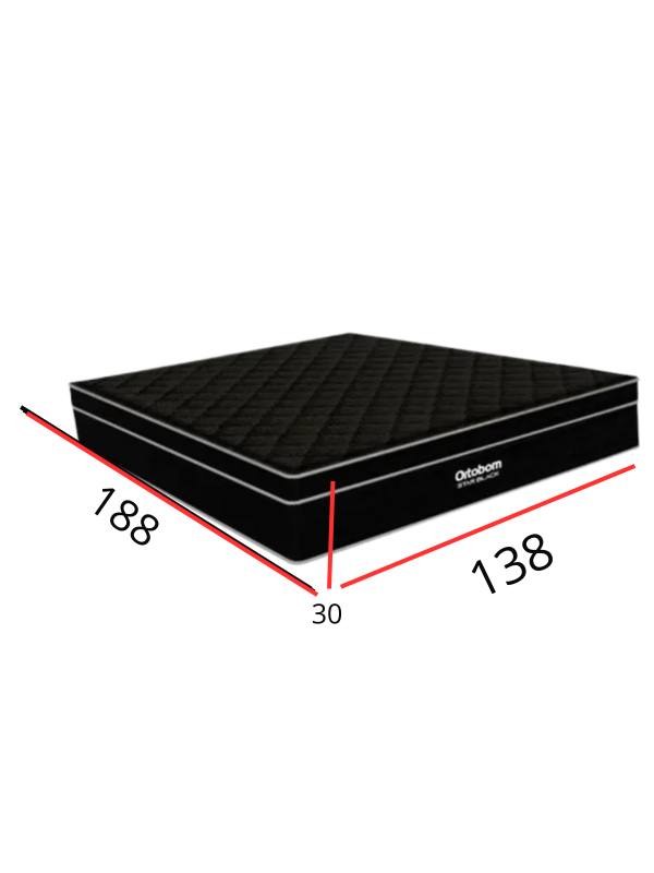 CAMA STAR BLACK03800X1880X1380 BASE SOMMIER LINHO CINZA03000X1880X1380