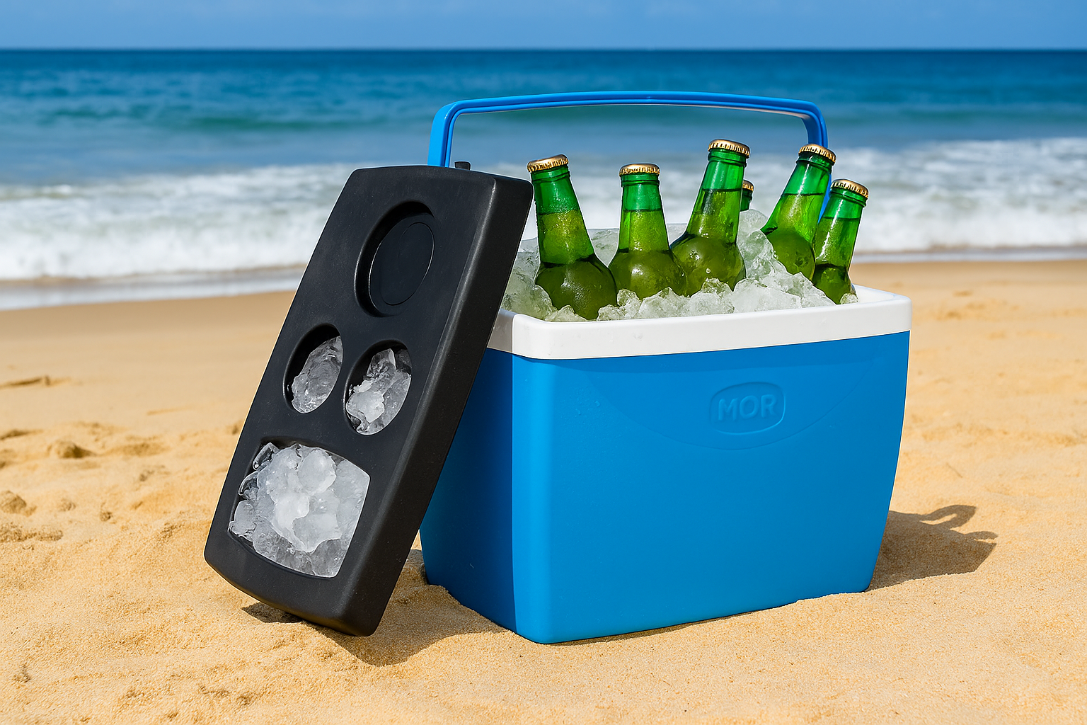 CAIXA TERMICA 34L AZUL C PRETO