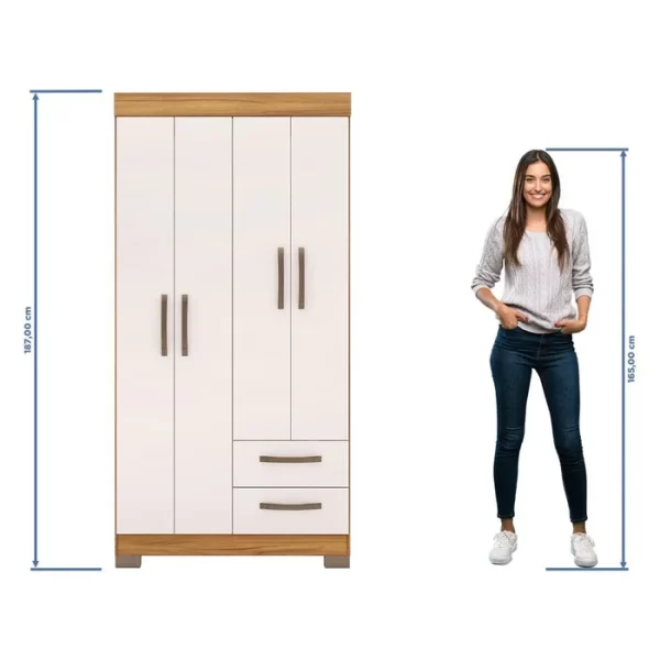 GUARDA ROUPA NT 6010  FREIJO OFF WHITE