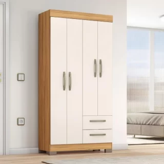 GUARDA ROUPA NT 6010  FREIJO OFF WHITE