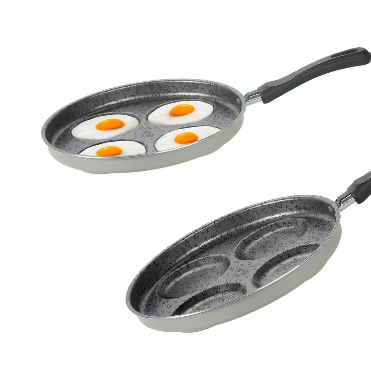 FRIGIDEIRA RAMOS 4 OVOS ANTIAD. CINZA/ GRAFITE C/ ROTOPRINT PRETO E TAMPA DE VIDRO