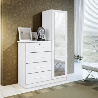 COMODA BELIZE PLUS BRANCO FOSCO LISO