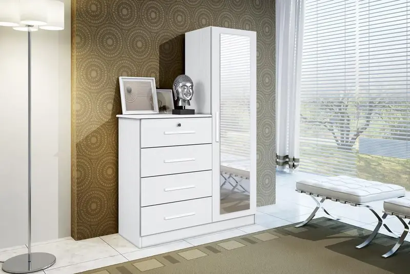 COMODA BELIZE PLUS BRANCO FOSCO LISO