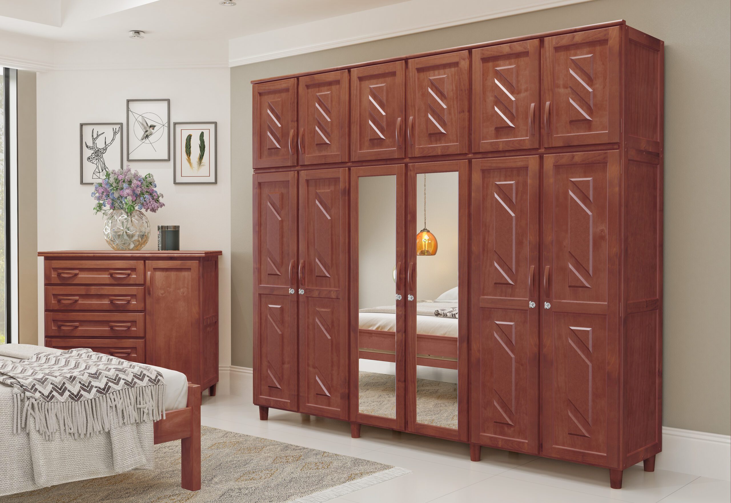 ROUPEIRO GRÉCIA 6 PORTAS MOGNO FOSCO CAVAZOTTO